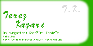 terez kazari business card
